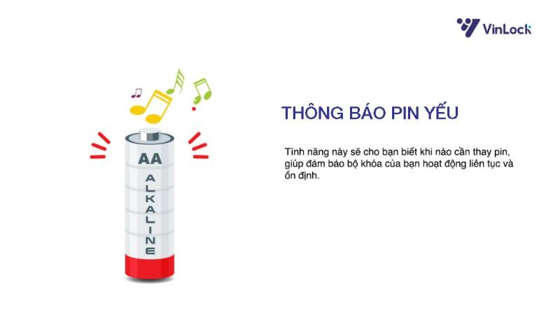 Cảnh báo pin yếu bằng tín hiệu dễ nhận biết 