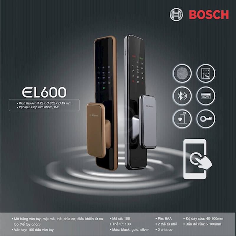 Điểm nổi bật của khoá mật mã Bosch