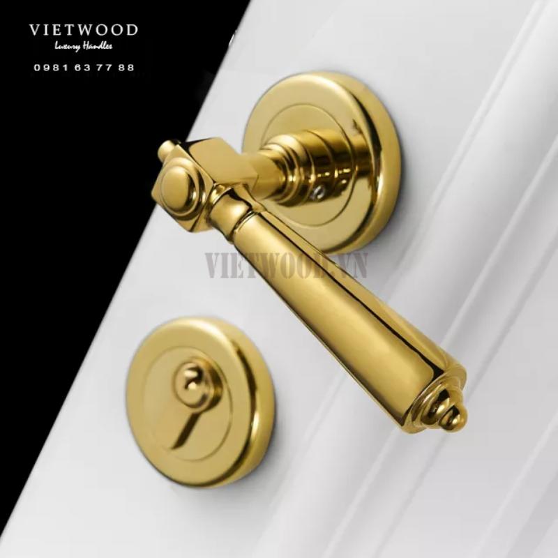 Khóa tay gạt Neo Classic vàng đồng PVD - LOCK1019