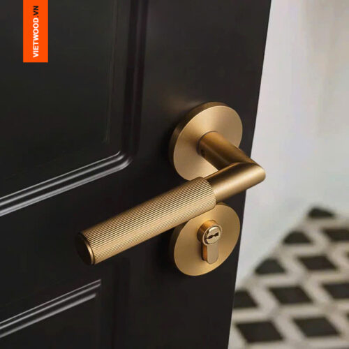 KHÓA CỬA ĐỒNG THAU VÂN SỌC HIỆN ĐẠI SALeLUCE - VIETWOOD D1