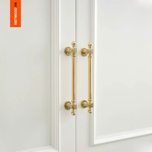 TAY NẮM TỦ BẰNG ĐỒNG THAU CỔ ĐIỂN MẠ VÀNG PVD VIETWOOD 2026