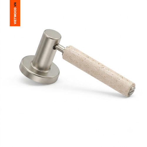 KHÓA CỬA ĐÁ TRAVERTINE CAO CẤP VIETWOOD 2026 - MÀU BẠC MỜ